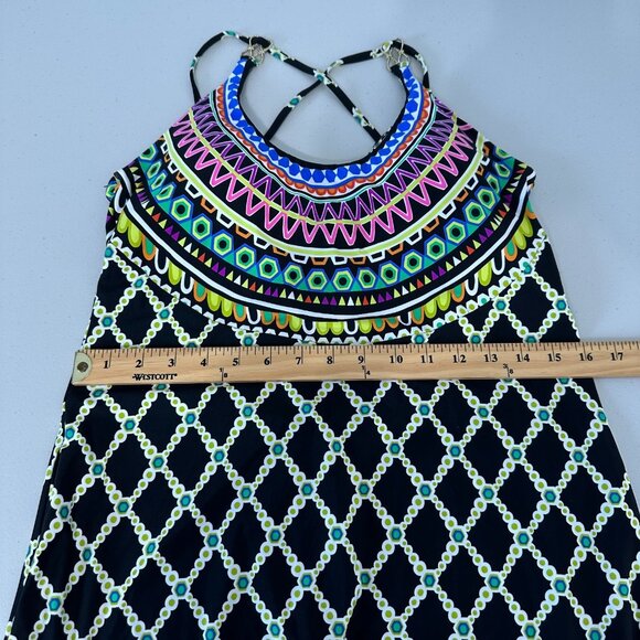 Trina Turk Maxi Dress Size M Kon Tiki Halter - Picture 13 of 16